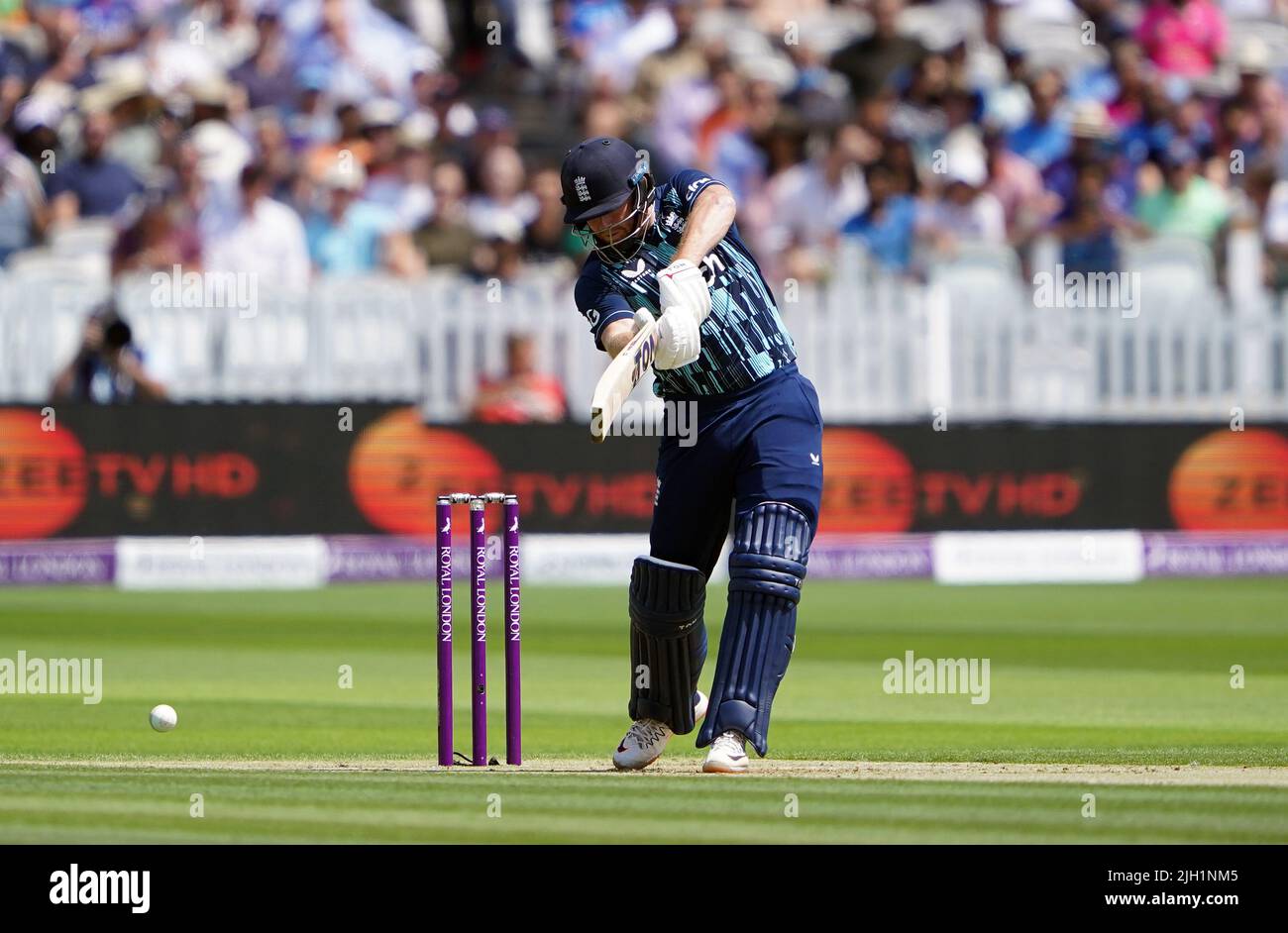 Der Engländer Jonny Bairstow beim zweiten eintägigen internationalen Spiel in Lord's, London. Bilddatum: Donnerstag, 14. Juli 2022. Stockfoto