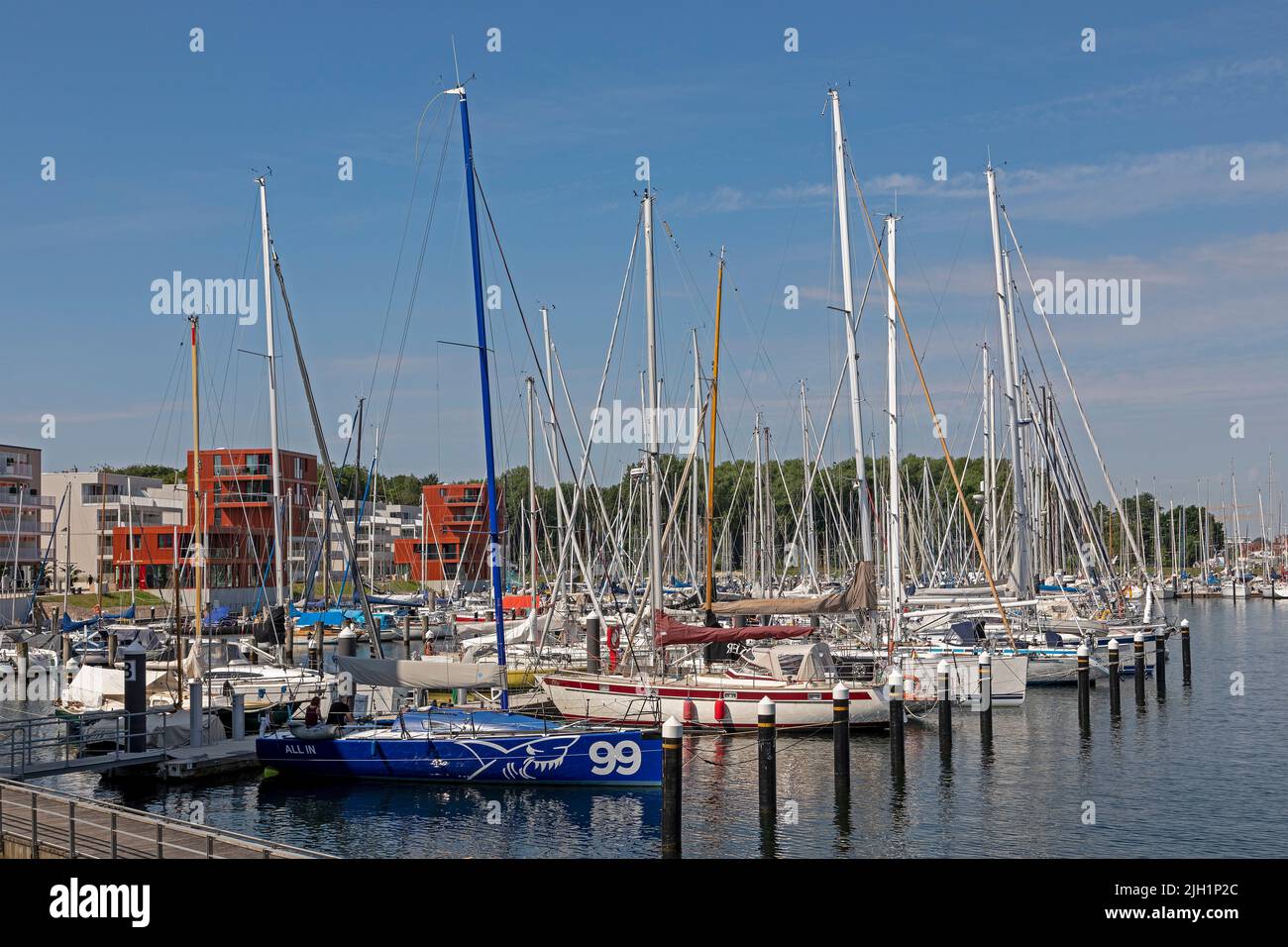 Marina, Waterfront Quarter, Priwall, Travemünde, Lübeck, Schleswig-Holstein, Deutschland Stockfoto