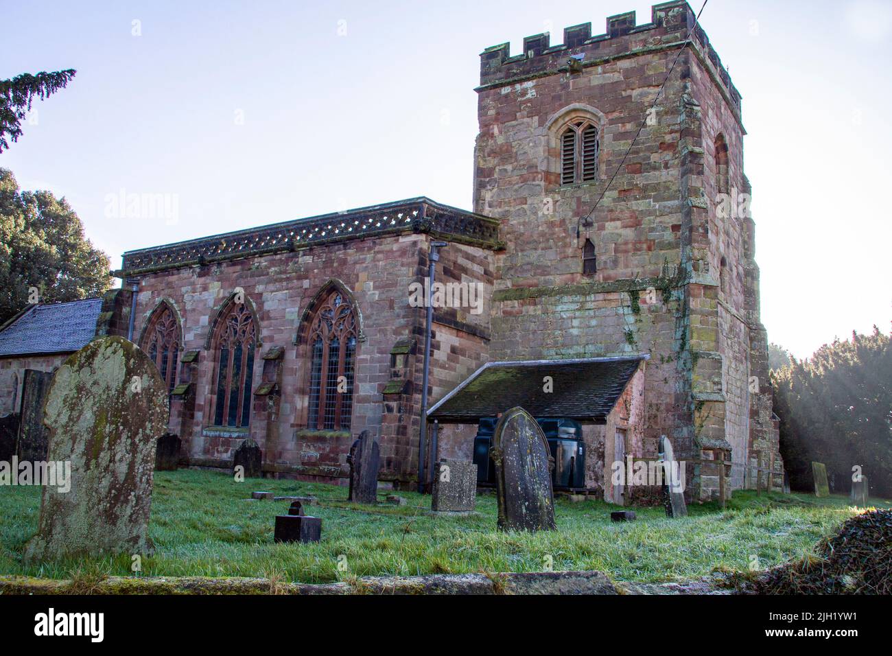 St Margaret's Church Draycot-in-the-Moor Staffordshire Stockfoto