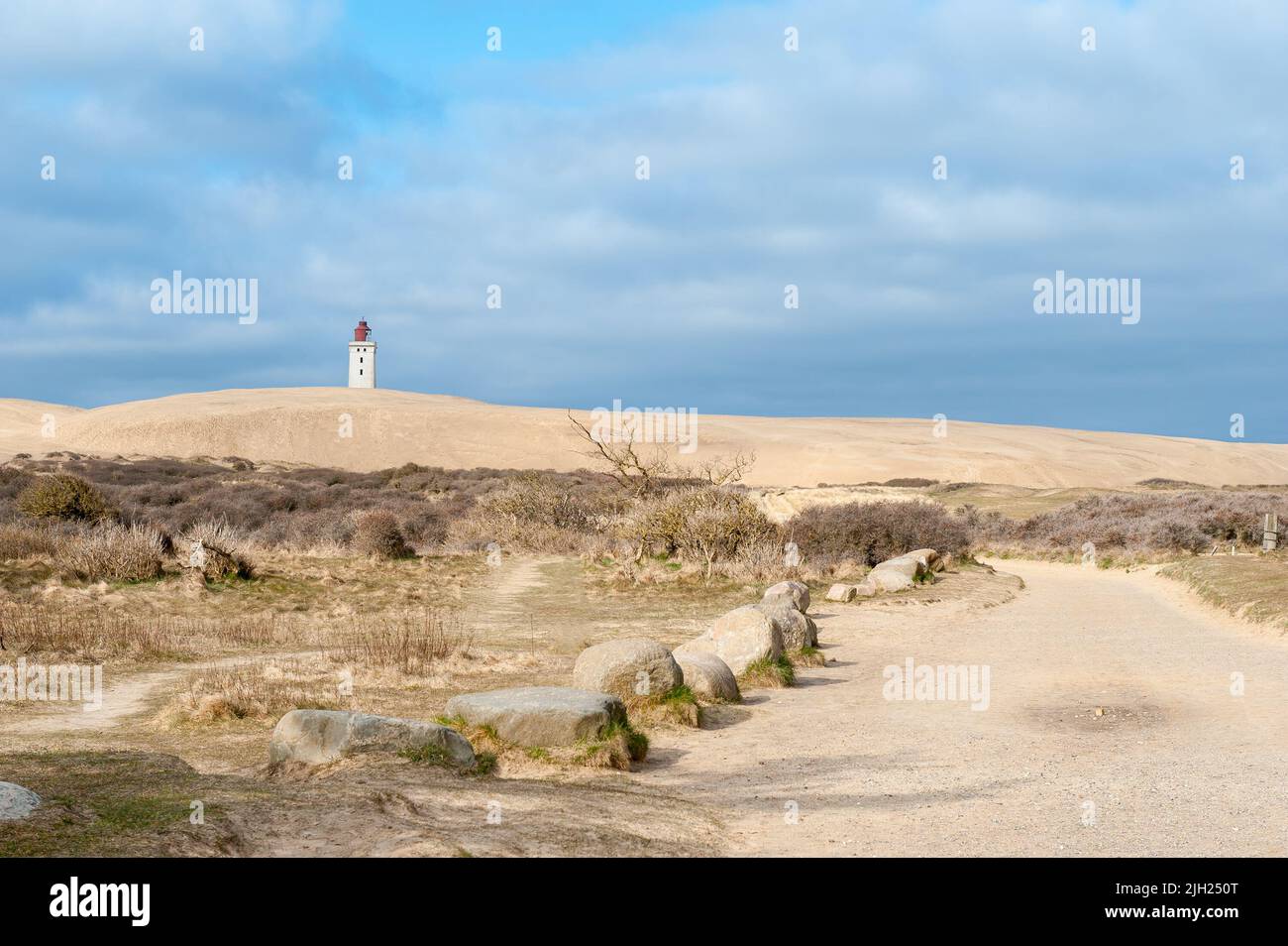 Rubjerg Knude Leuchtturm, Gemeinde Hjørring in der Region Nordjütland, Dänemark Stockfoto