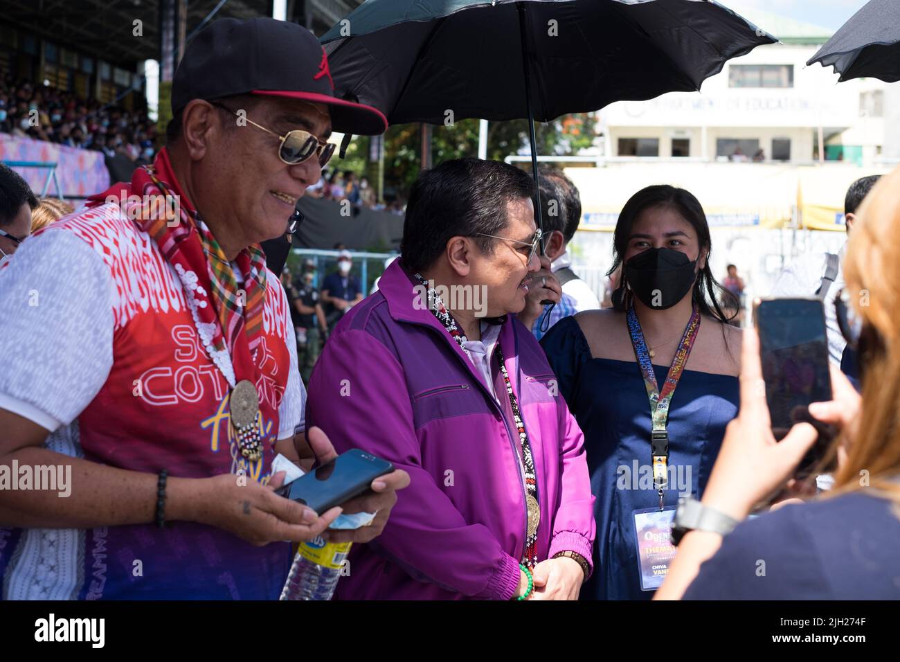 Koronadal, PH - 14. Juli 2022: Senator Jinggoy Ejercito Estrada nahm als Hauptredner am Gründungsjubiläum von South Cotabato 56. Teil Stockfoto