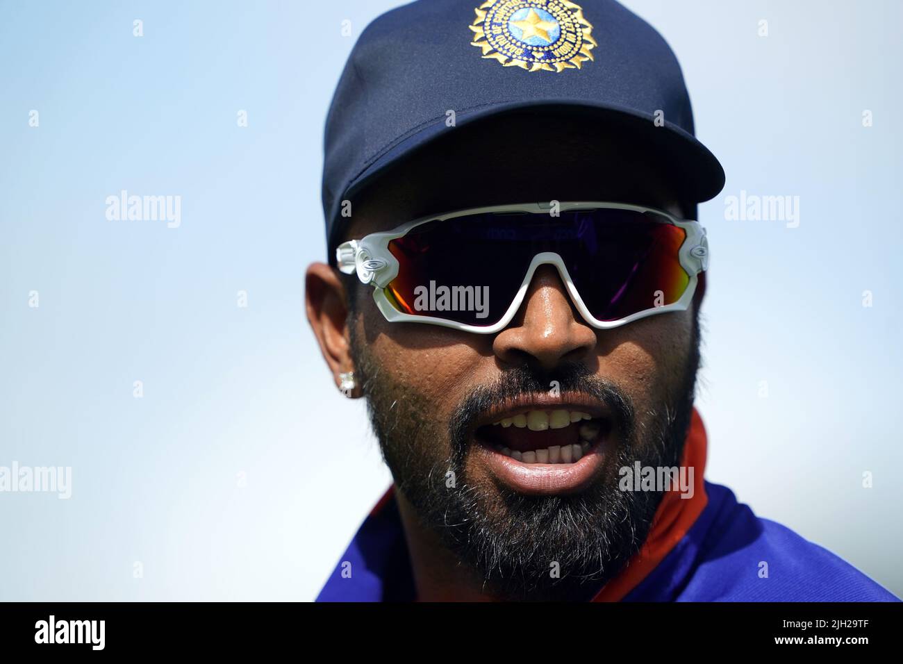 Der indische Hardik Pandya beim zweiten eintägigen internationalen Spiel in Lord's, London. Bilddatum: Donnerstag, 14. Juli 2022. Stockfoto