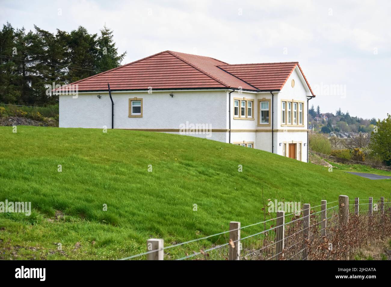 Luxuriöses Herrenhaus in ländlicher Umgebung in der Nähe von Kilmacolm Stockfoto