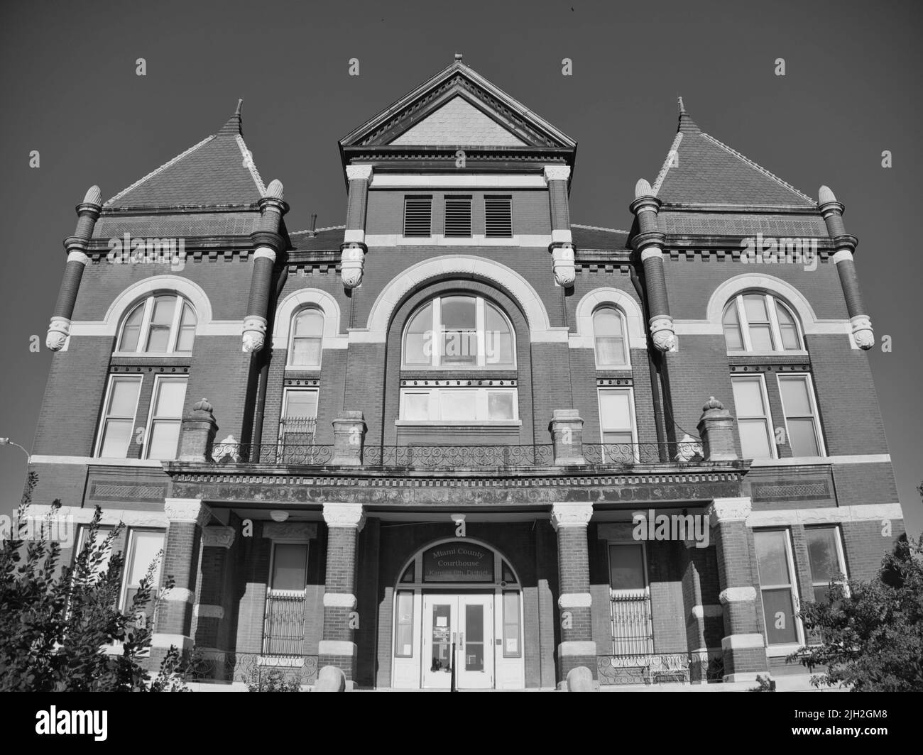 Paola, Kansas 12. Juli 2022 - Historic Miami County KS Courthouse Stockfoto