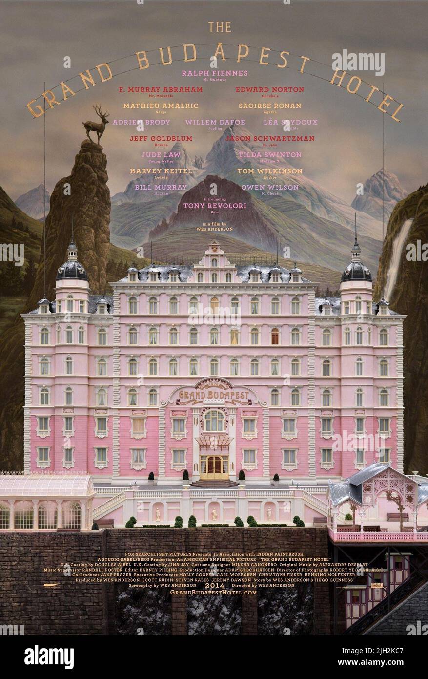 HOTEL, Plakat, das GRAND HOTEL BUDAPEST, 2014 Stockfoto