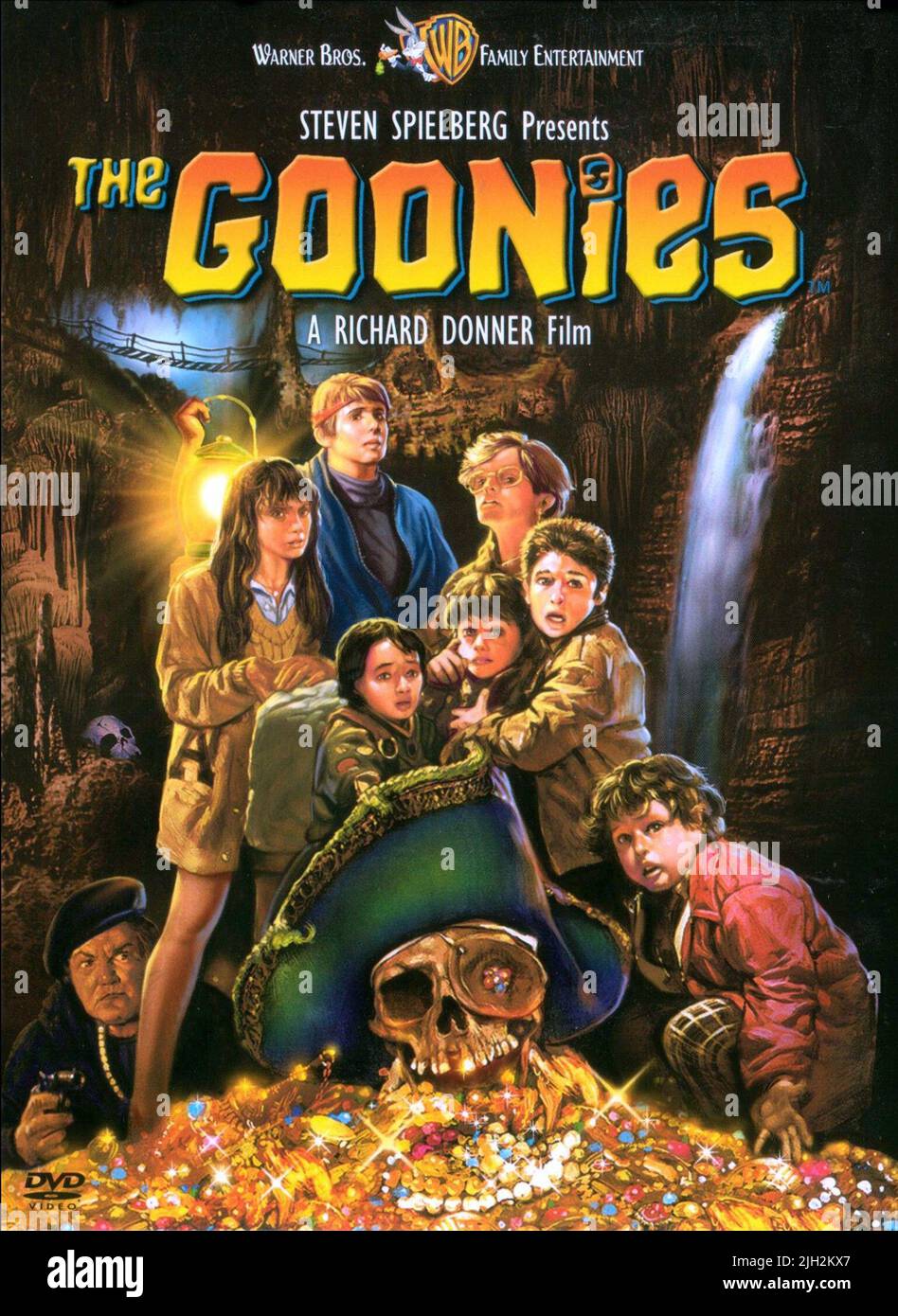 RAMSEY, GREEN, BROLIN, ASTIN, FELDMAN, COHEN, POSTER, THE GOONIES, 1985 Stockfoto