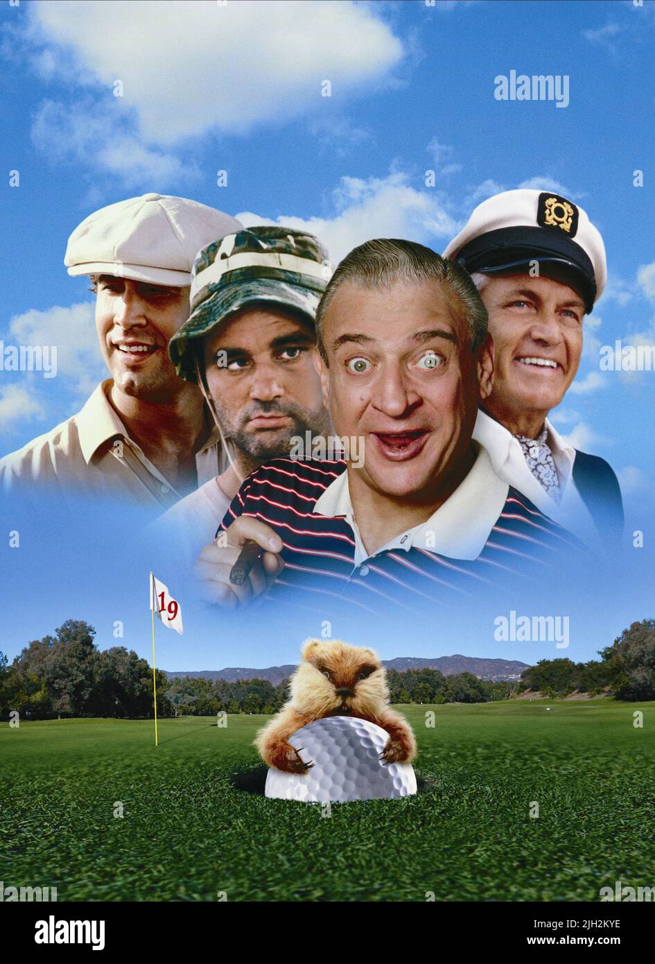 CHASE,MURRAY,DANGERFIELD,KNIGHT, CADDYSHACK, 1980 Stockfoto