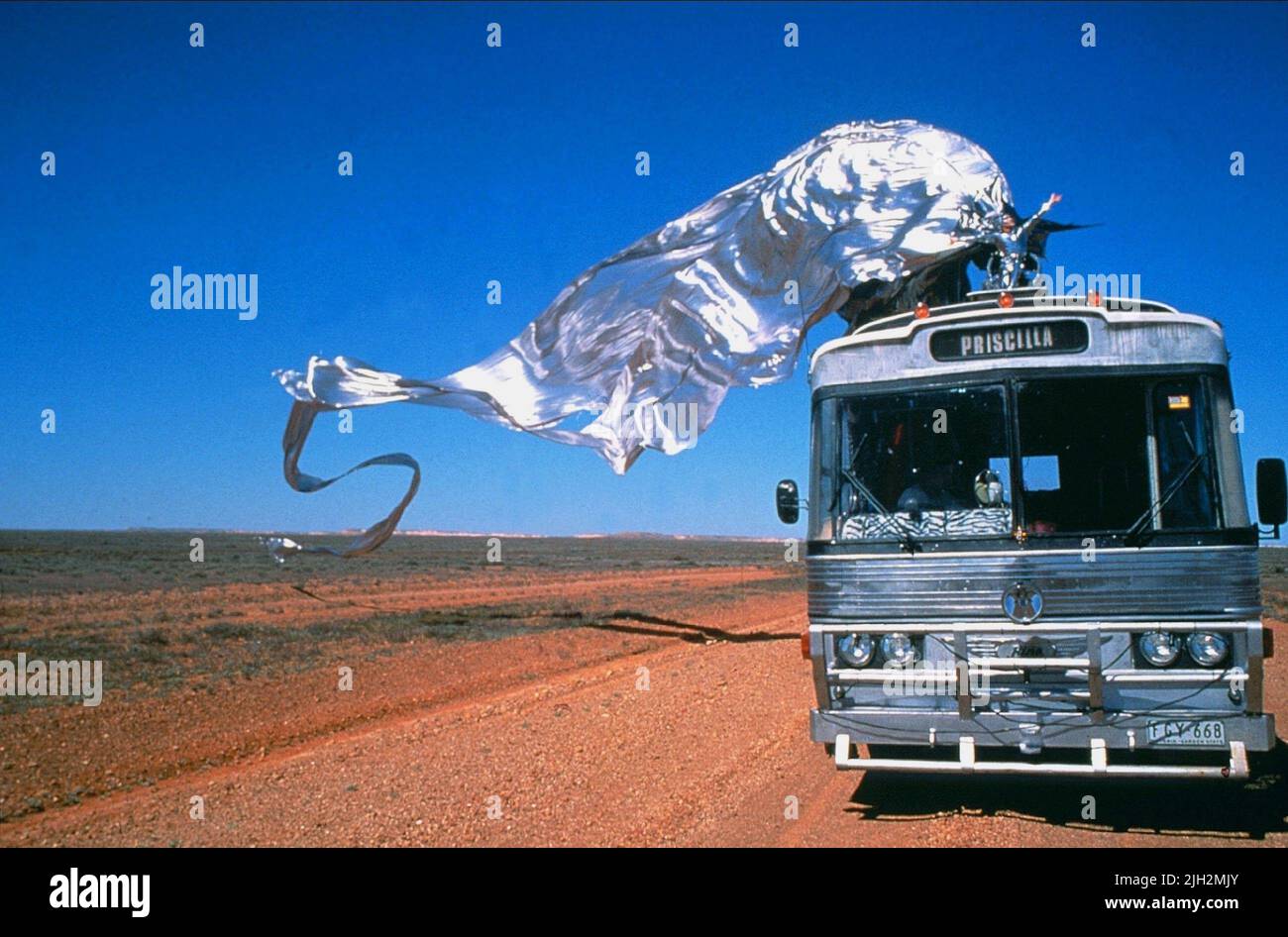 BUS fährt durch die Wüste, die Abenteuer von Priscilla, Königin der Wüste, 1994 Stockfoto