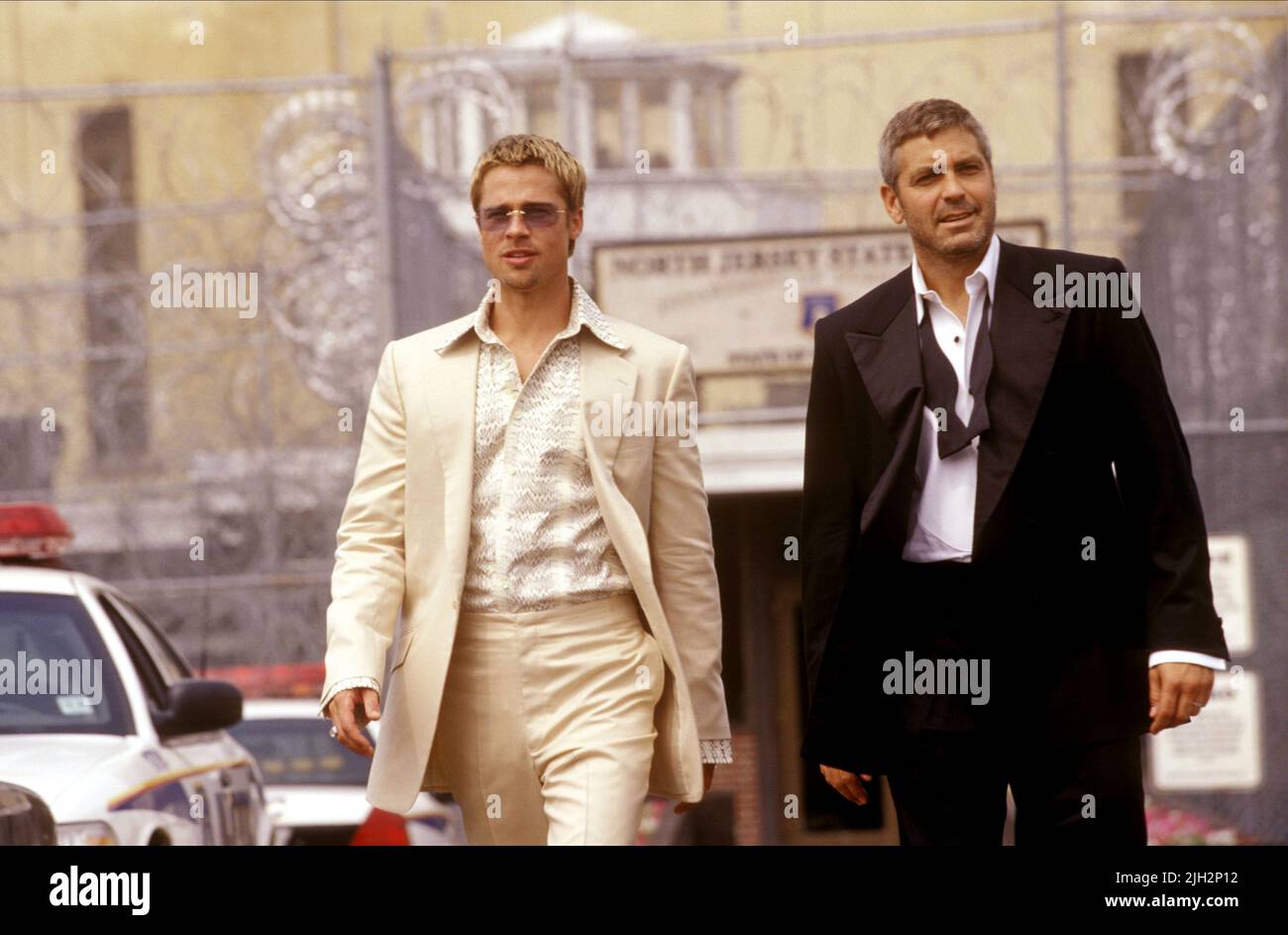 PITT, Clooney, OCEAN'S ELEVEN, 2001 Stockfoto