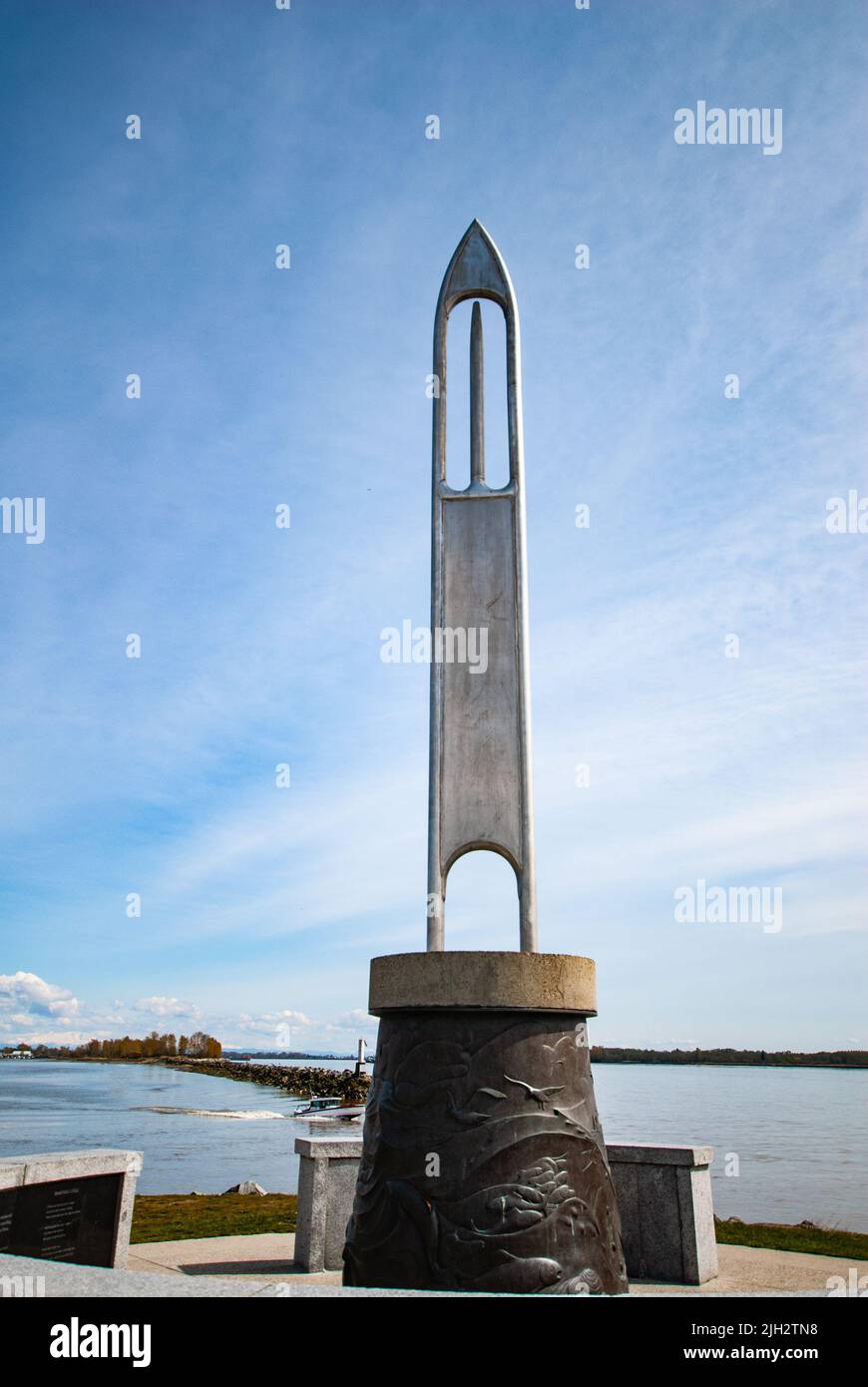 Steveston Fisherman's Memorial in Garry Point, Richmond, British Columbia, Kanada Stockfoto