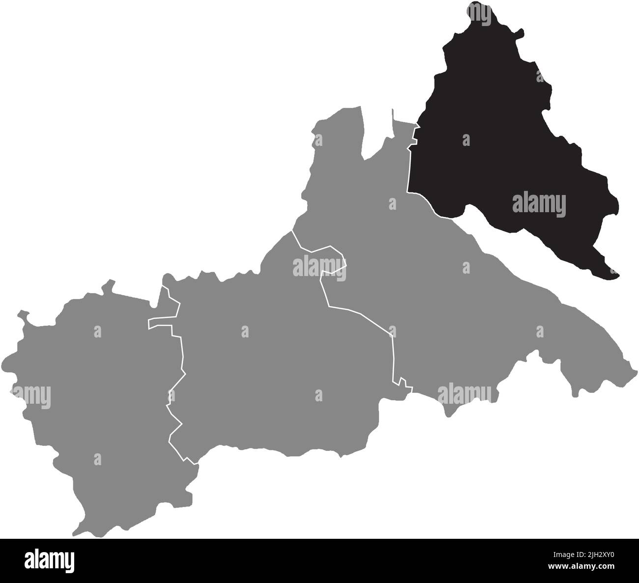 Lageplan des RAJONS ZOLOTONOSHA, Gebiet TSCHERKASSY Stock Vektor