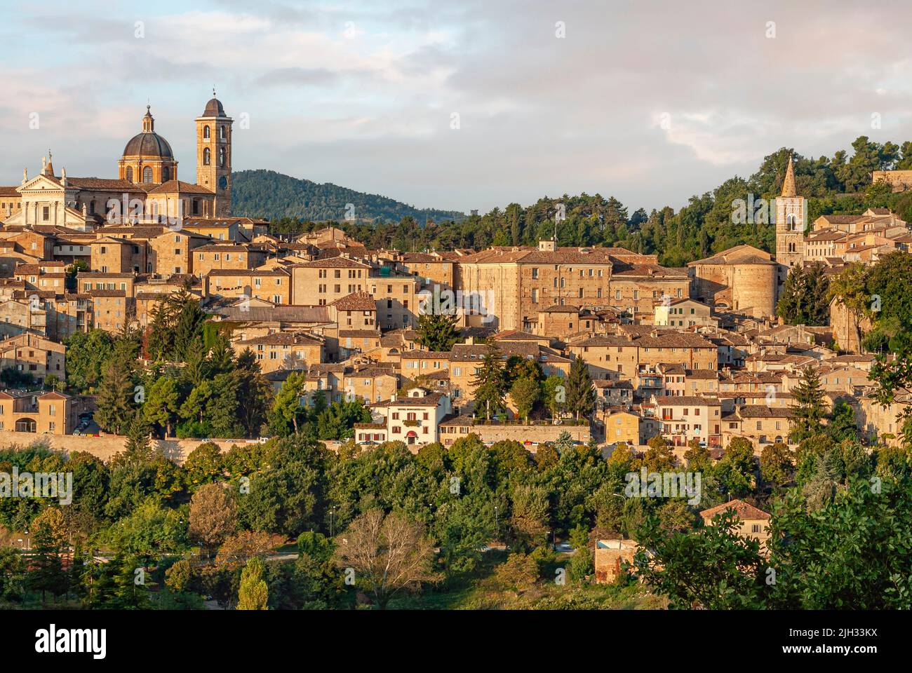 Stadtansicht von Urbino, Region Marken, Italien Stockfoto