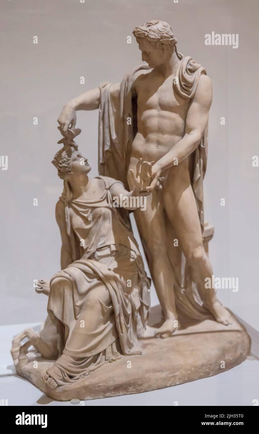 Statue von Napoleon inspiriert Italien und belebt ihr großes Schicksal von Camilo Pacetti im Soumaya Museum, Mexiko-Stadt, Mexiko Stockfoto