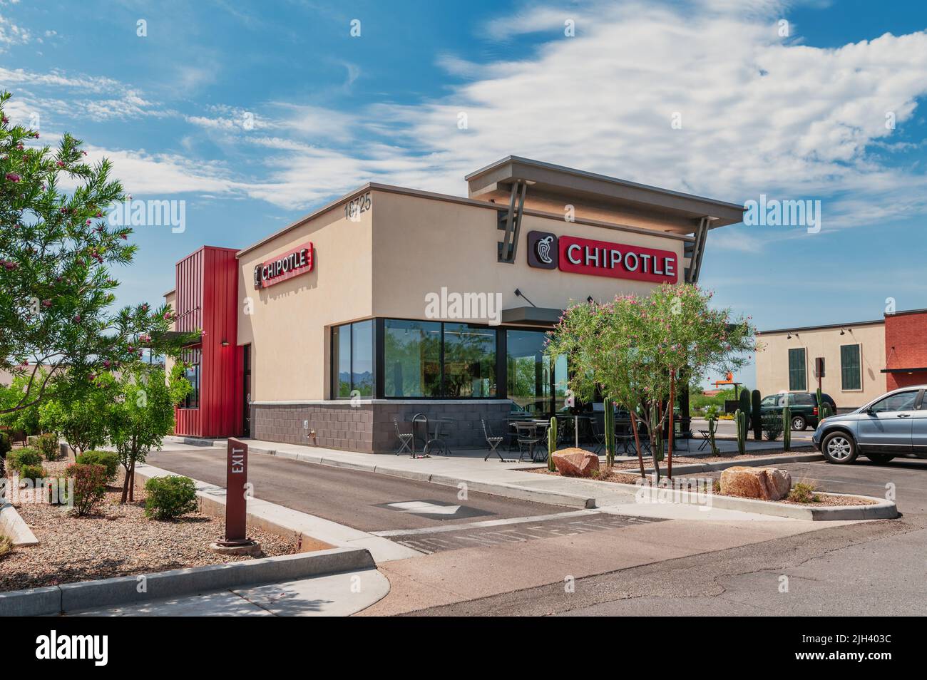 Chipotle Mexican Grill Restaurant in Green Valley, Arizona. Stockfoto
