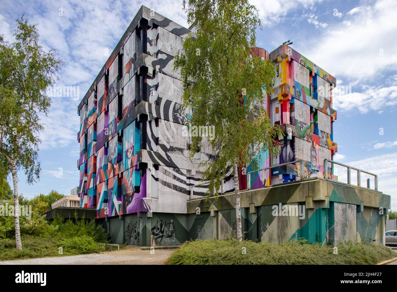 Objekt 01 ist das größte Streetart-Objekt in den Niederlanden und befindet sich in der Stadt Zoetermeer, Niederlande Stockfoto