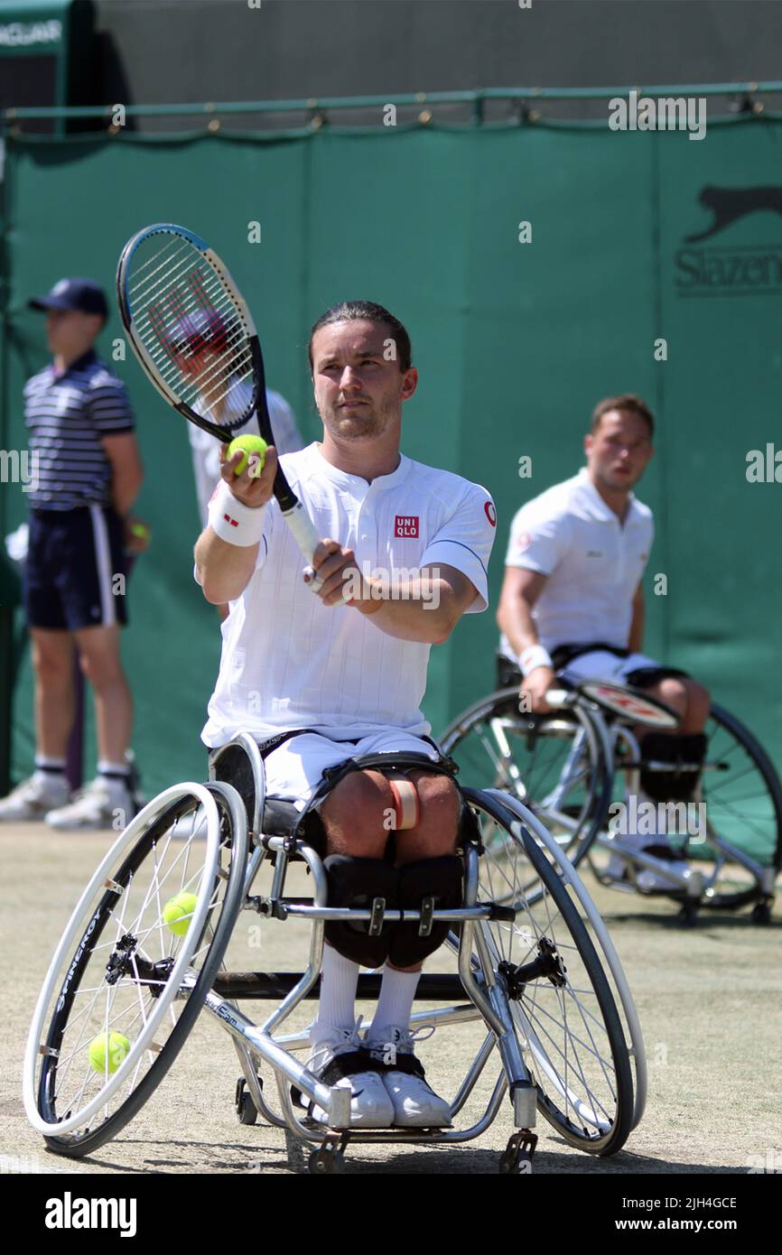 (L bis R) Gordon Reid aus Großbritannien und Alfie Hewett (im Bild