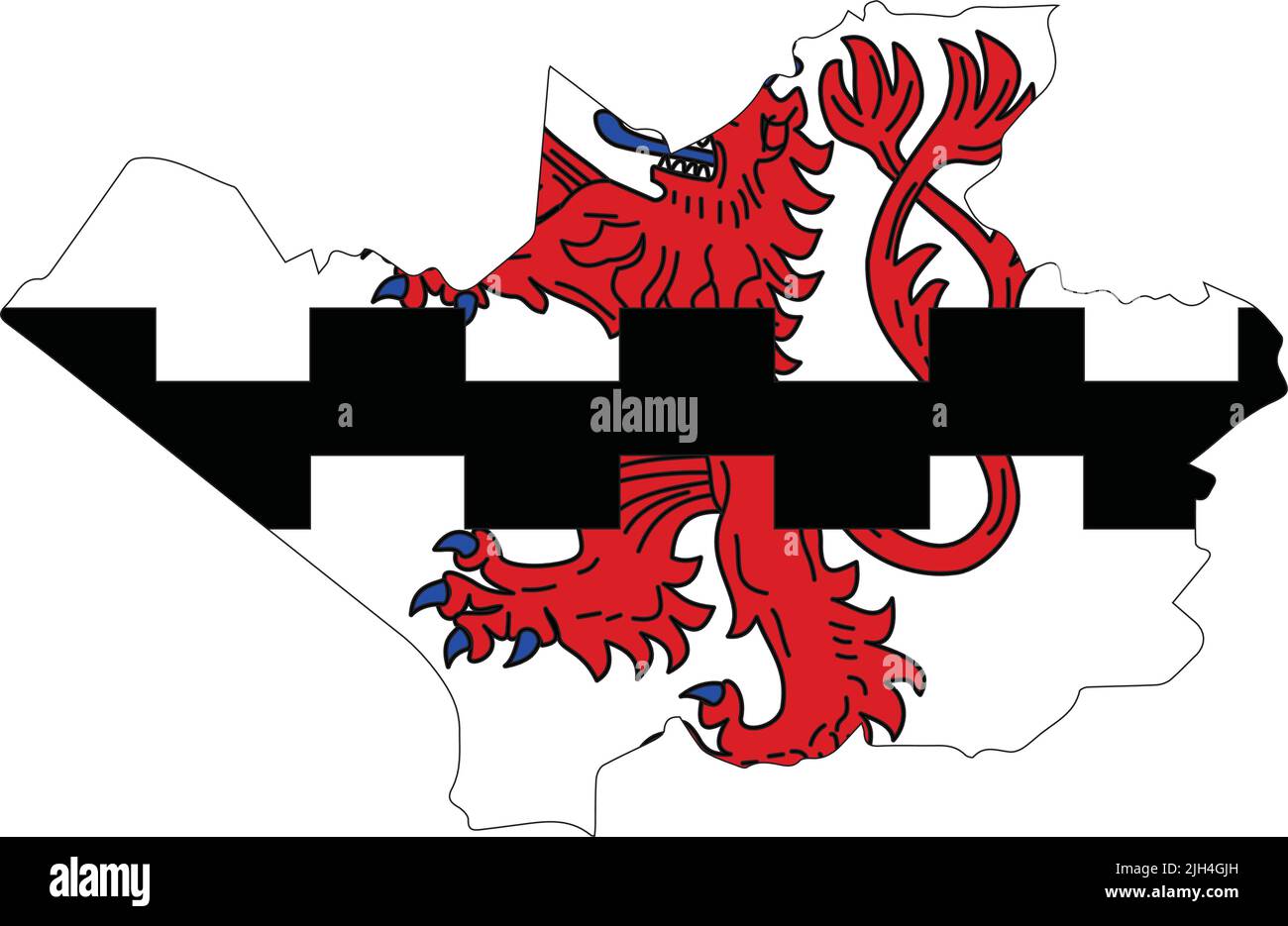 Flaggenkarte von LEVERKUSEN, DEUTSCHLAND Stock Vektor