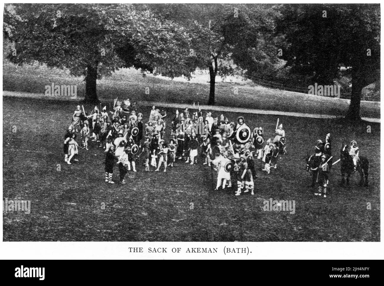Konstruktion des Sacks von Akeman in der Nähe von Bath, England, aus einer Veröffentlichung Anfang 1900s Stockfoto