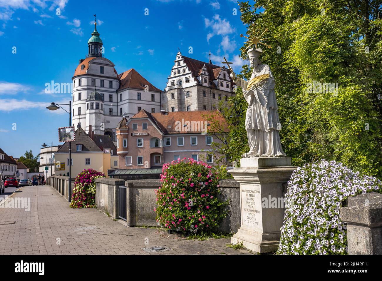 Schloss Neuburg in der Altstadt, Deutschland, Bayern, Neuburg an der Donau Stockfoto