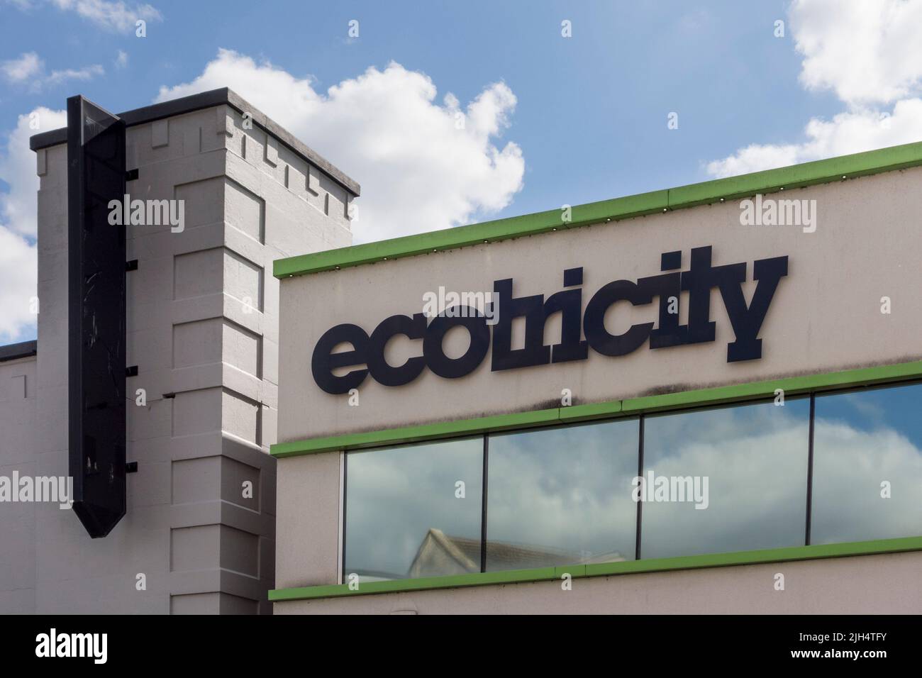 Logo des Unternehmens Ecotricity Green Energy, Stroud, Gloucestershire, Großbritannien Stockfoto