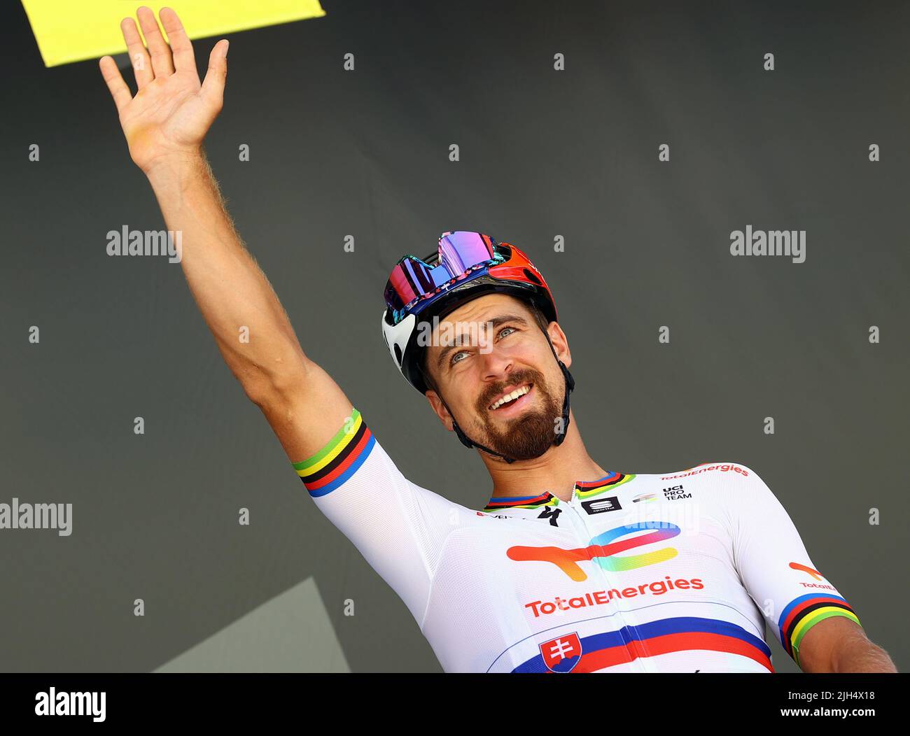 Tour De France 2022 Etape Bourg D'oisans Saint Etienne Frankreich. 15.. Juli 2022. Der Slowake Peter Sagan von Total Direct