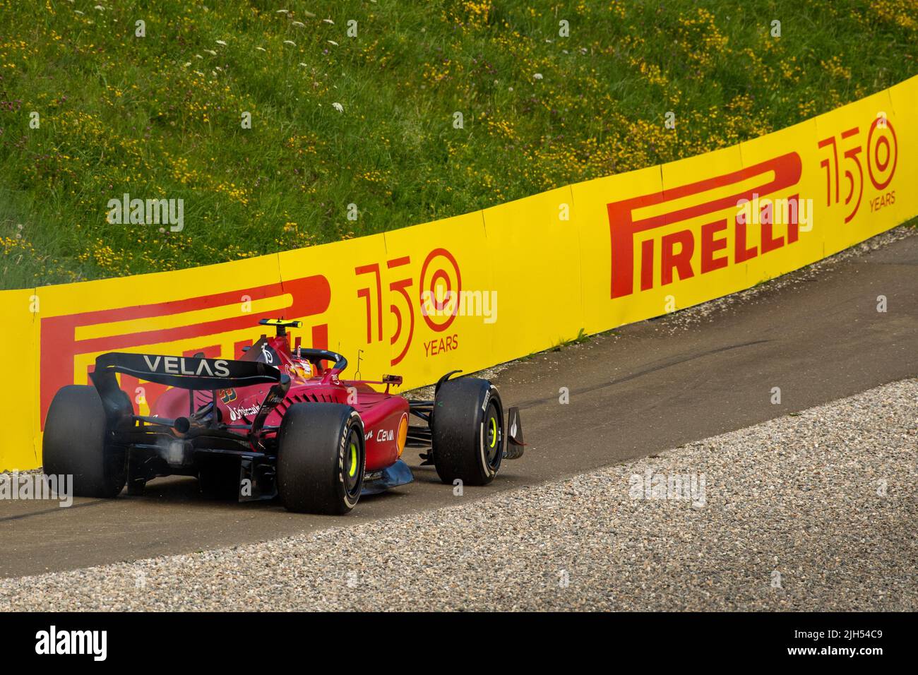 Spielberg, Österreich, 10.. Juli 2022, Carlos Sainz Jr, aus Spanien erleidet während des Großen Preises von Österreich einen Rennausfall Stockfoto