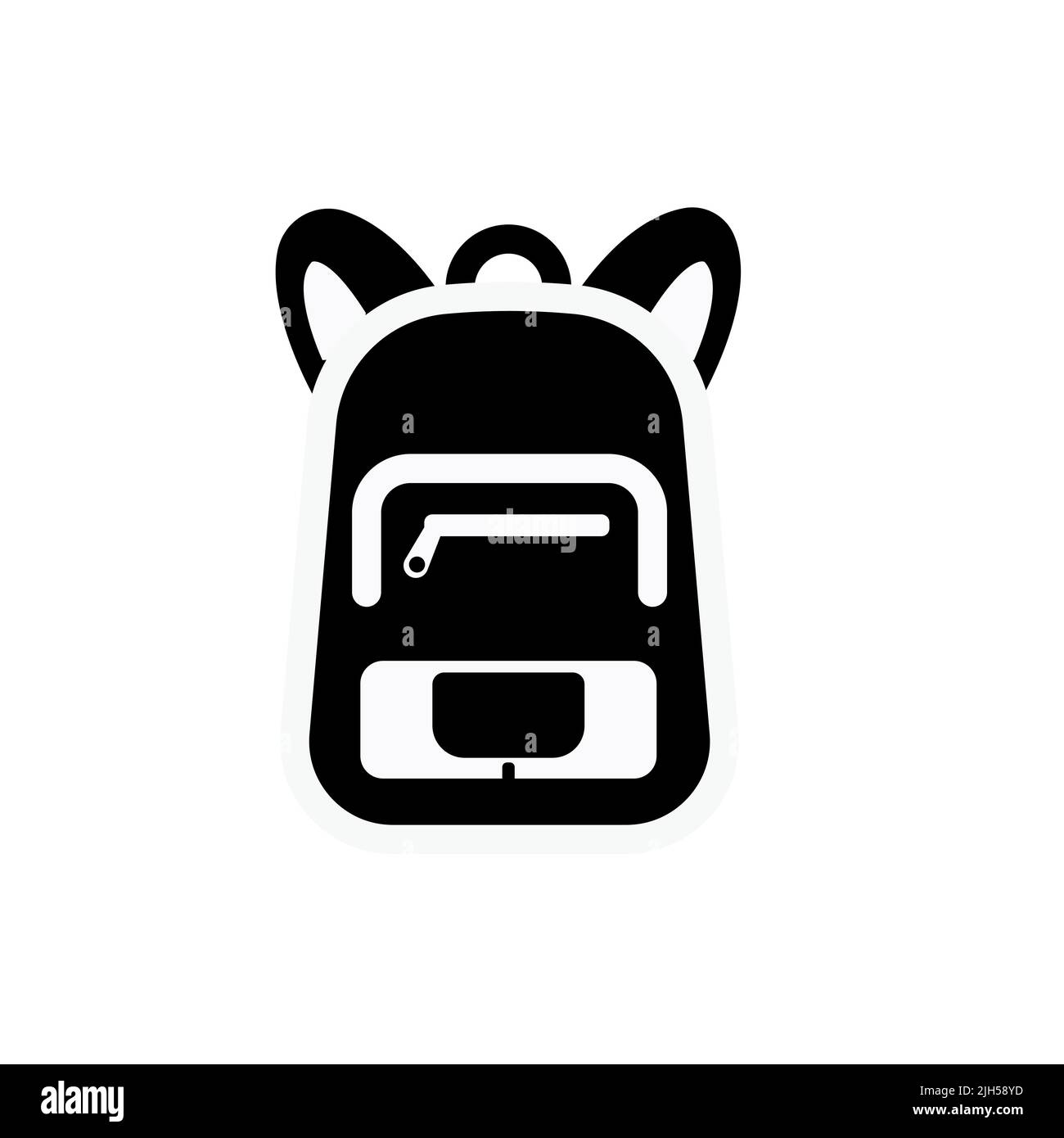 Symbol für Schultasche. Kreative Zeichen aus Bildung Icons Sammlung. Gefüllte flache Schultasche Symbol für Computer und Handy Stock Vektor