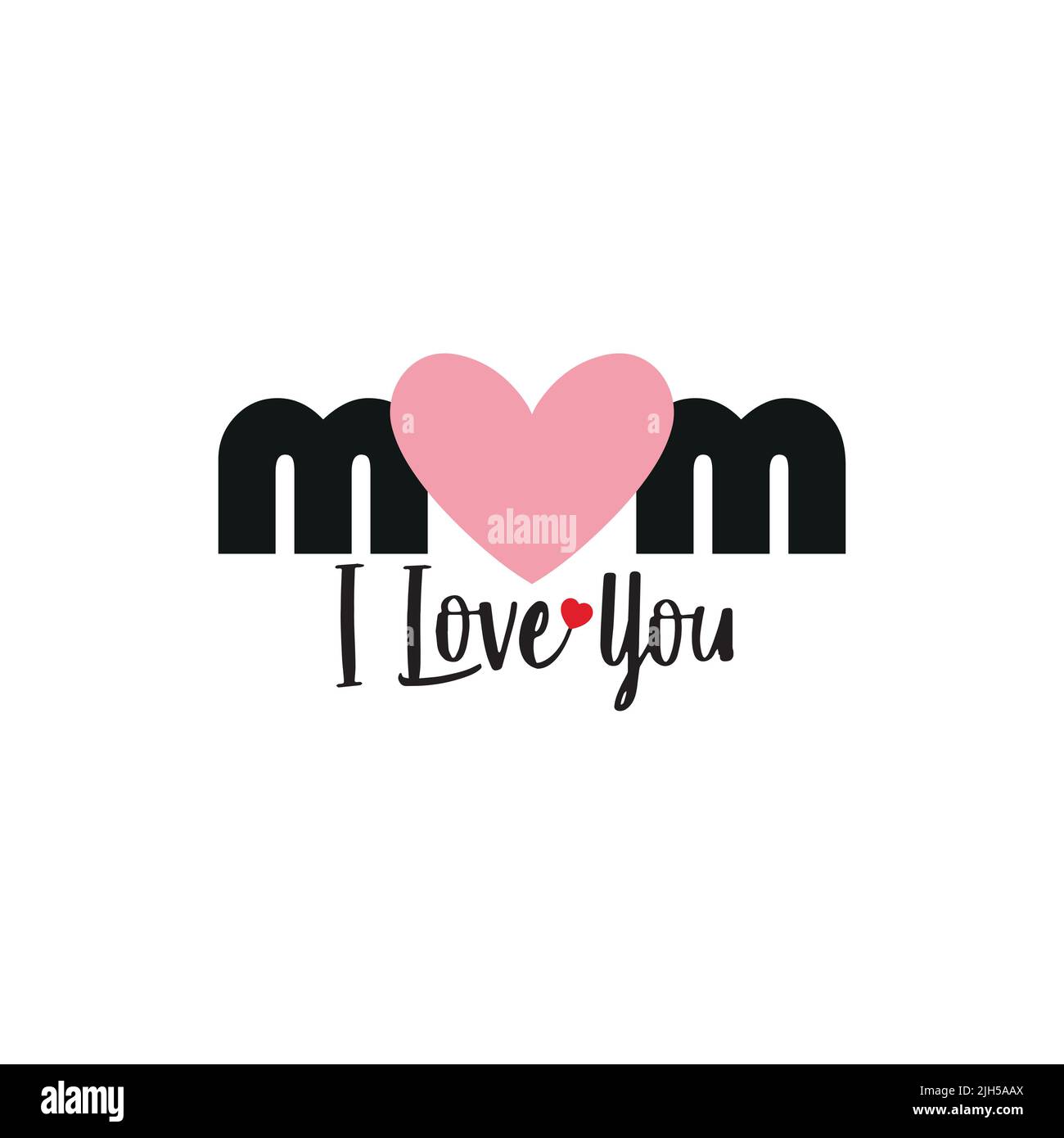 Ich liebe dich Mama - nette Kalligraphie Phrase für Valentinstag. Handgezeichnete Schriftzüge für schöne Grußkarten, Einladungen. Gut für T-Shirt, Becher, Schrott Stock Vektor