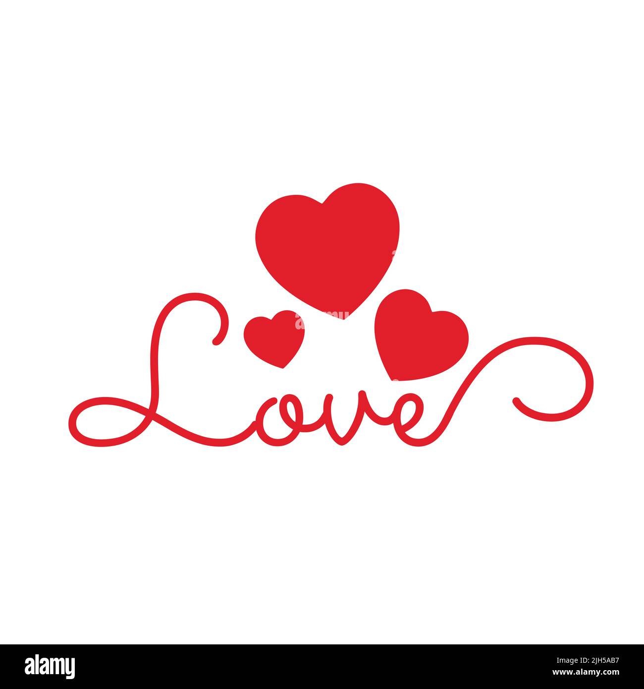 Love Logo, Herz-Ikone. Logo Element Illustration. Herz-Design. Bunte Kollektion. Herz-Konzept. Stock Vektor