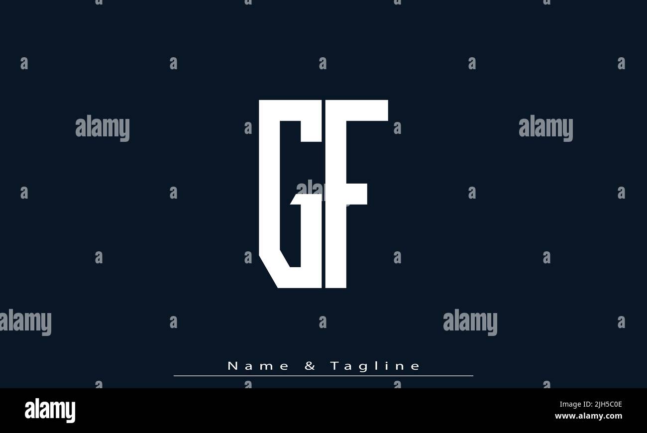 Buchstaben Buchstaben Initialen Monogramm Logo GF , FG Stock Vektor