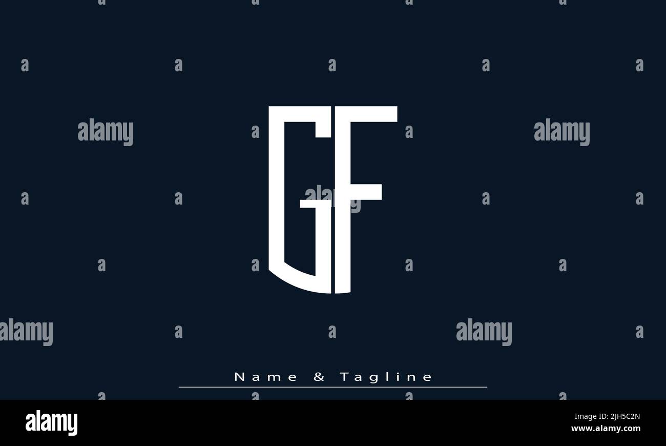 Buchstaben Buchstaben Initialen Monogramm Logo GF , FG Stock Vektor