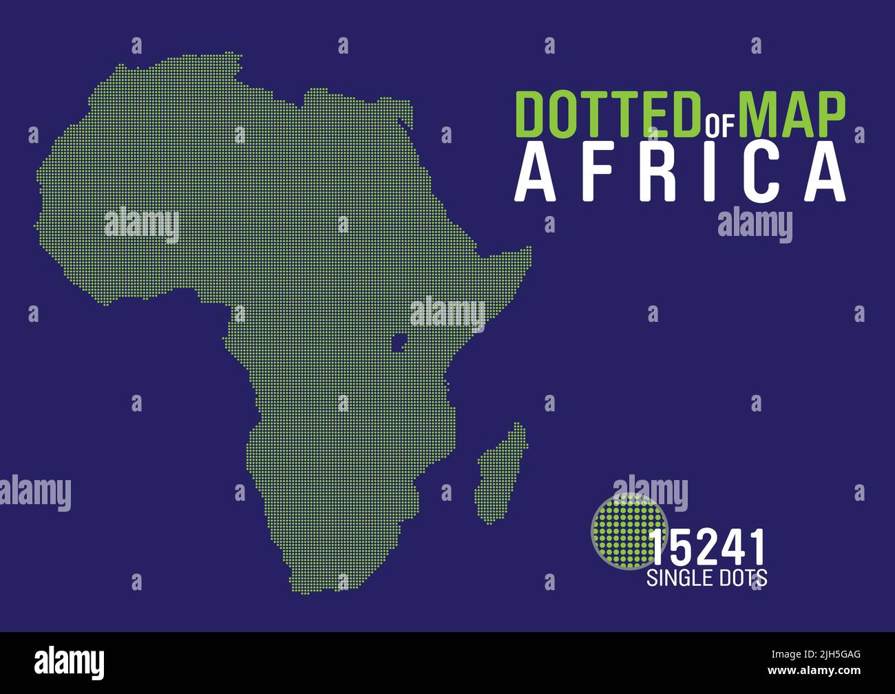Eine gepunktete Karte von afrika Stock Vektor