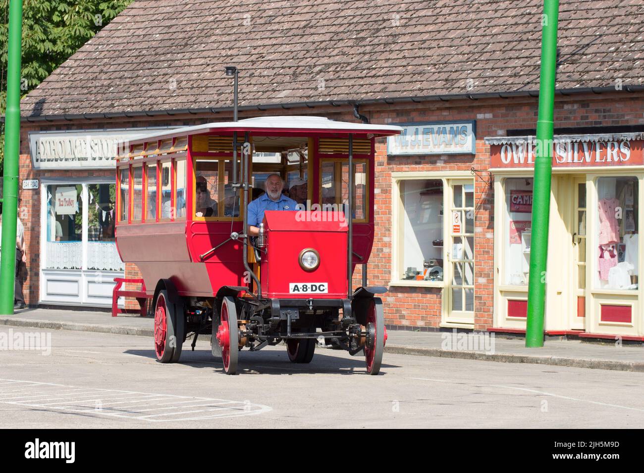 Ein Besuch im Sandtoft Trolleybus Museum Stockfoto