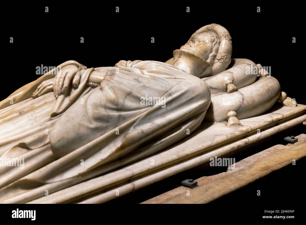 Grabmal von Ilaria del Carretto vom italienischen Bildhauer Jacopo della Quercia, c. 1374 - 1438. Duomo San Martino. St Martin's Cathedral. Stockfoto