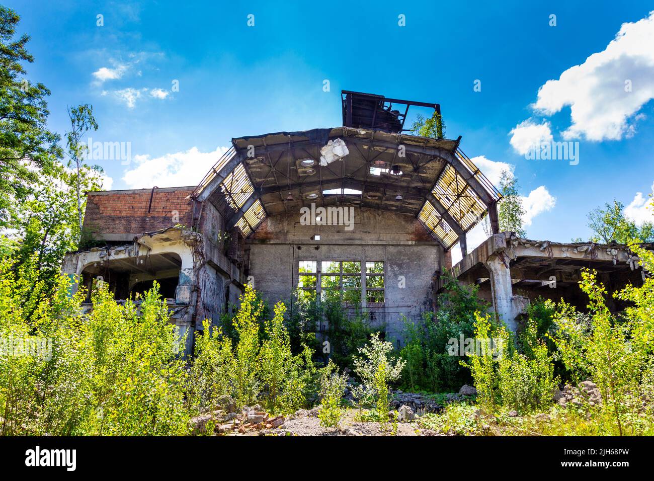 Verlassene und verlassene Ursus Traktorenfabrik in Warschau, Polen Stockfoto