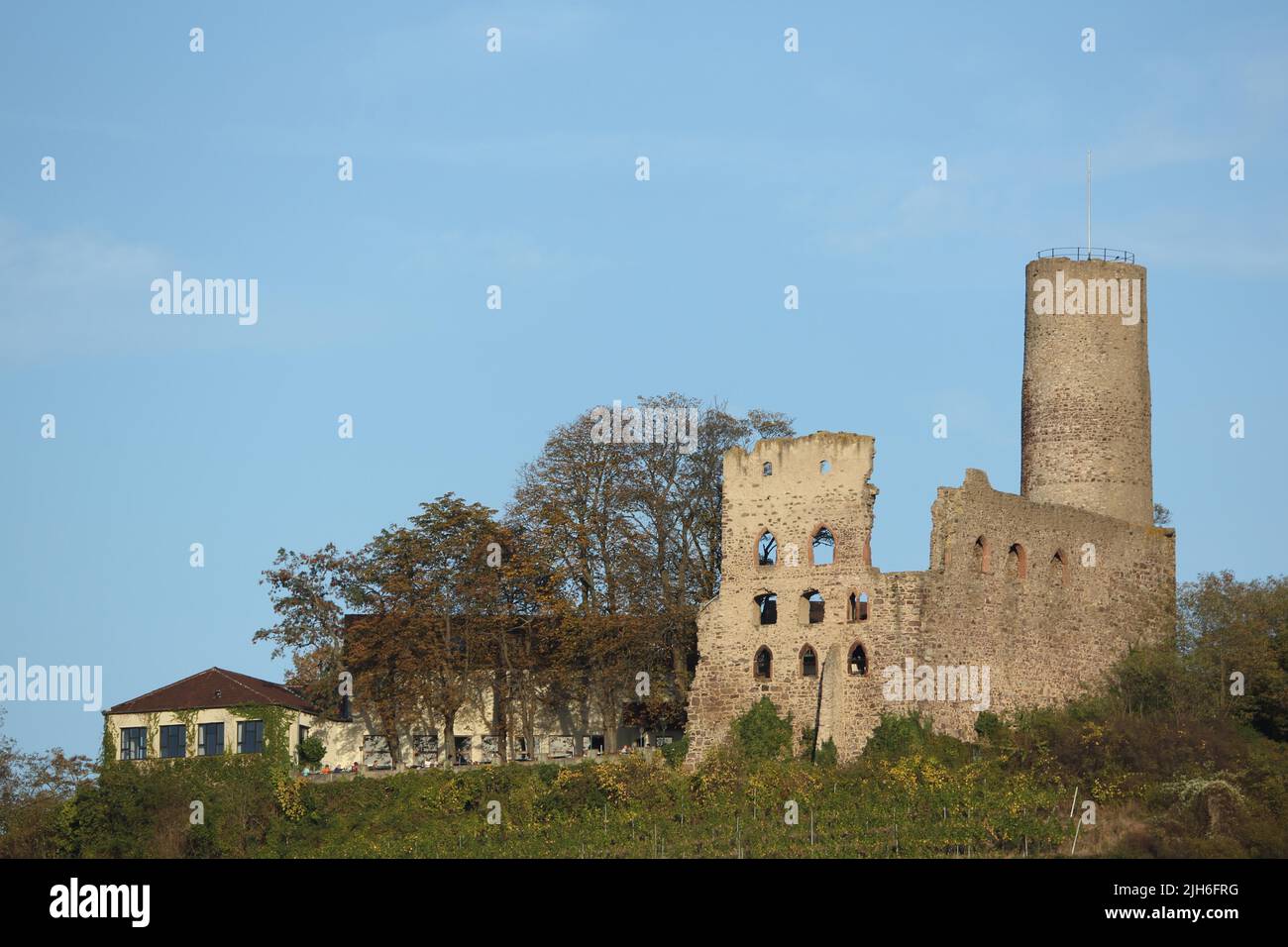 Schloss Windeck bei Weinheim, Bergstraße, Baden-Württemberg, Deutschland Stockfoto