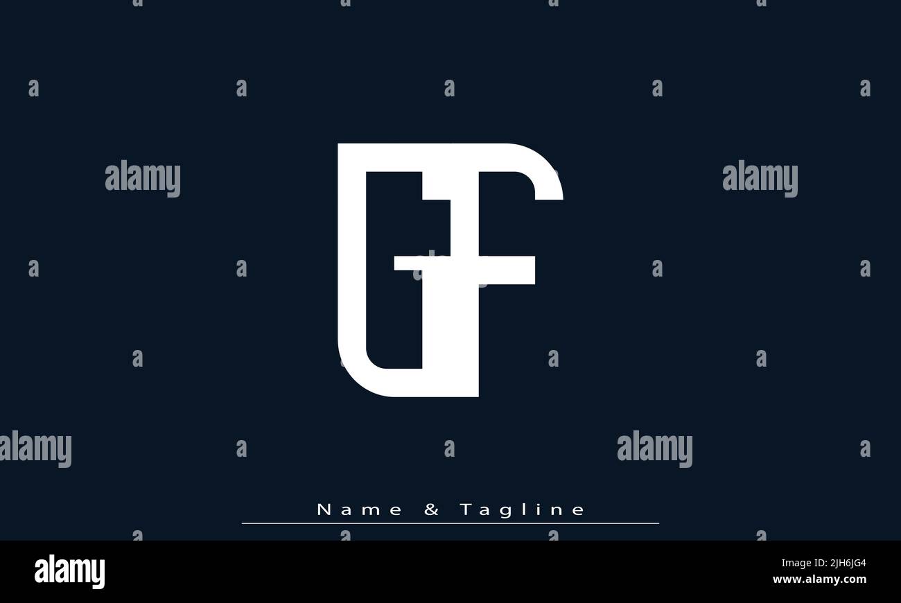Buchstaben Buchstaben Initialen Monogramm Logo GF , FG Stock Vektor