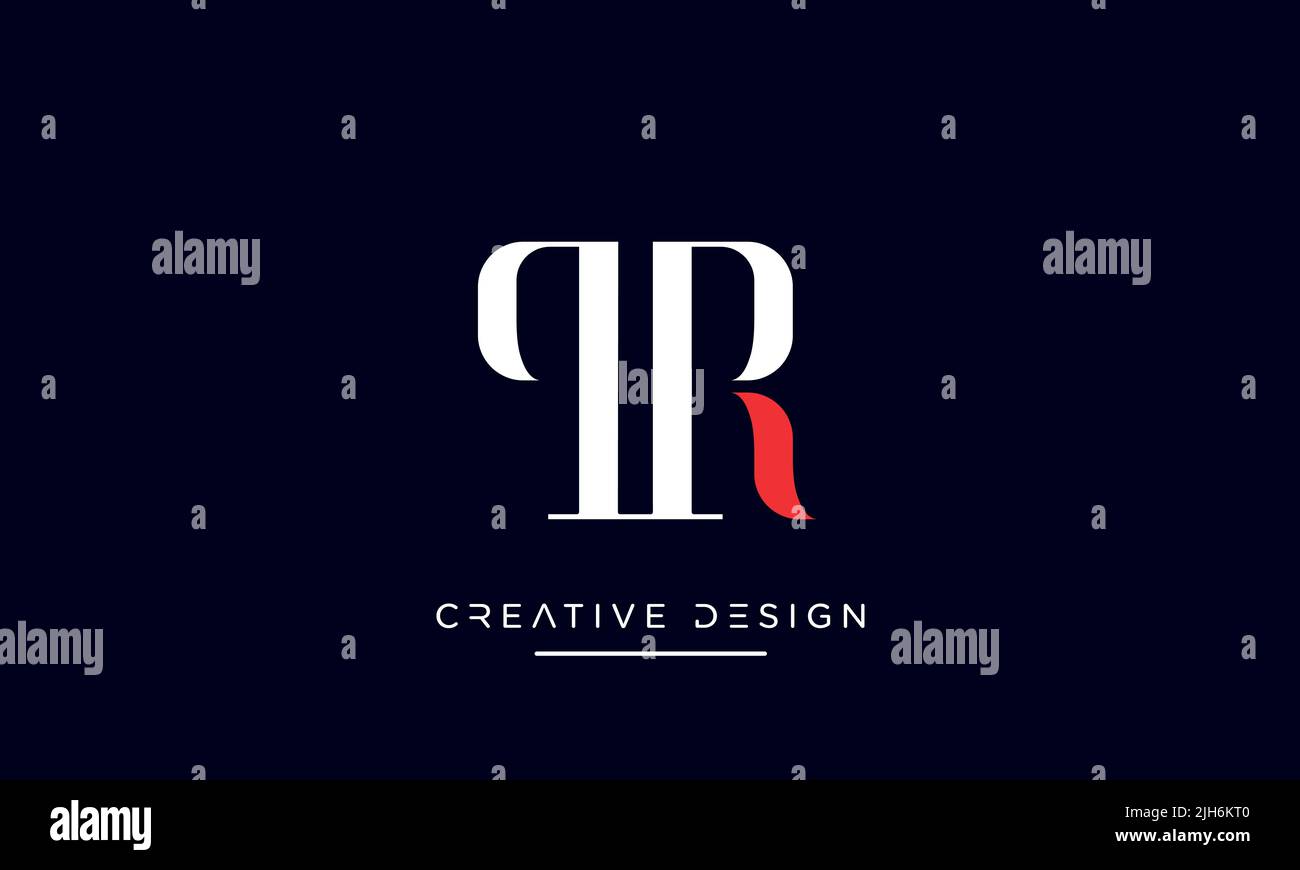 QR-, RQ-, R- oder Q-Buchstaben Logo-Symbol Monogramm Stock Vektor