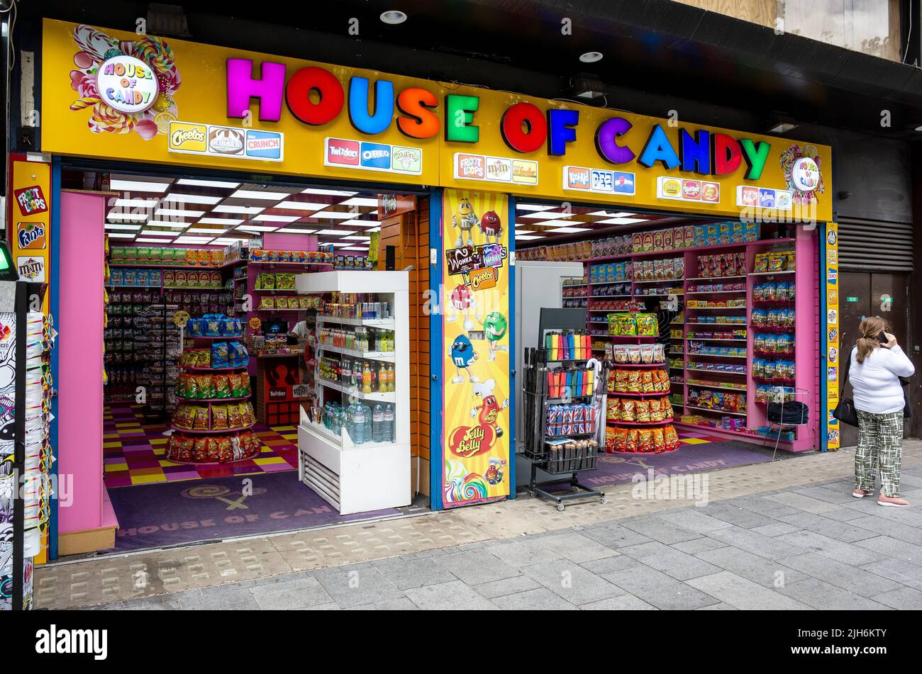 Süßwarenladen House of Candy in der Londoner Oxford Street, England, Großbritannien. Stockfoto