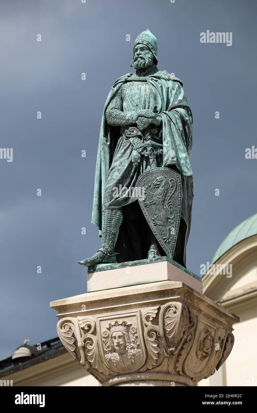 Statue des Birger Jarl von Bengt Erland Fogelberg, die 1854 in