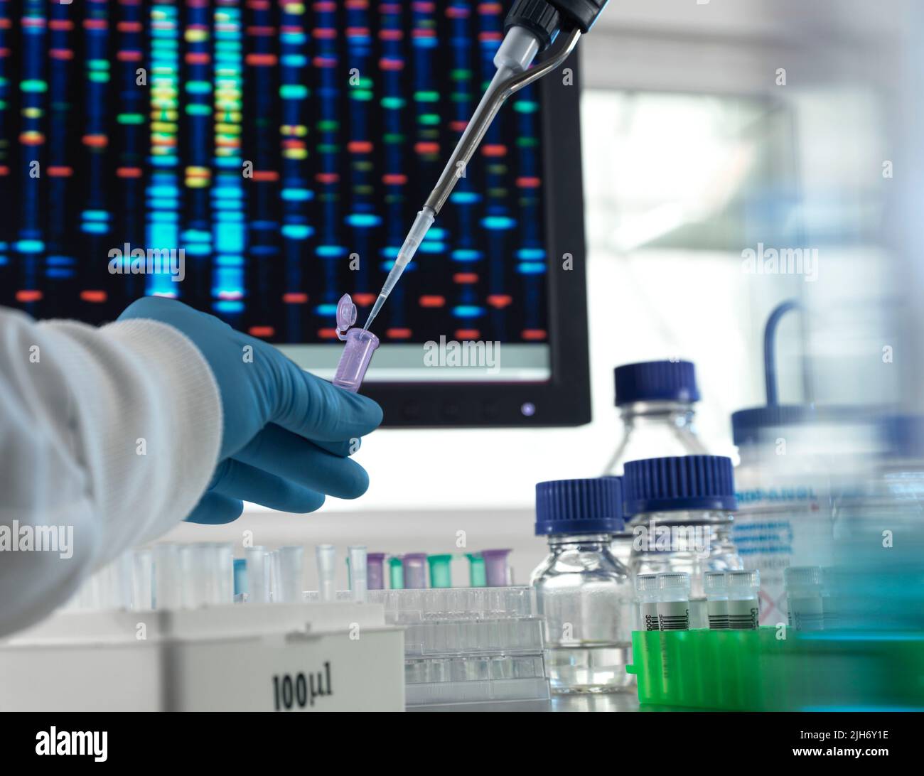 DNA-Analyse Stockfoto