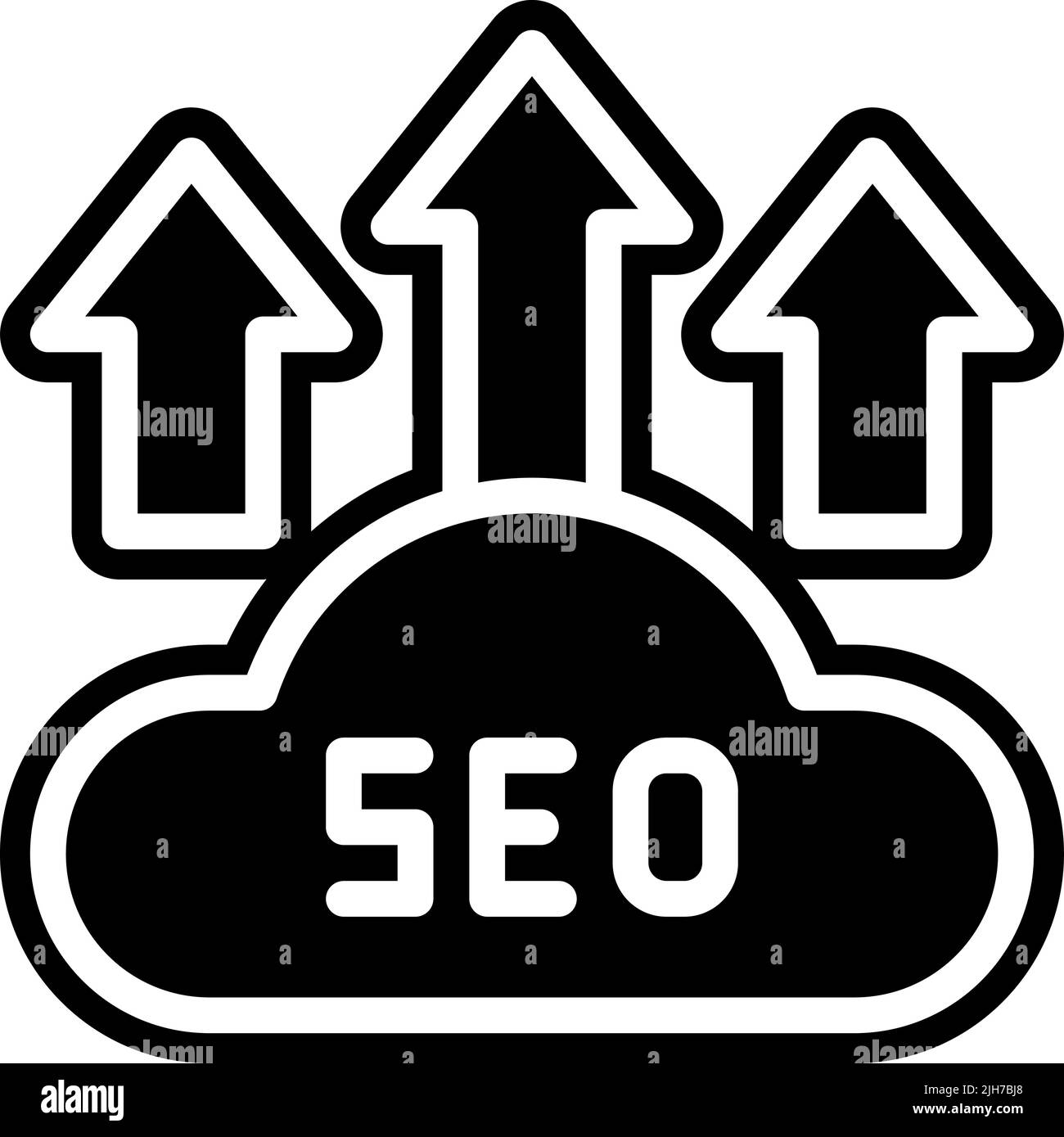 SEO-Symbol für Werbung Stock Vektor