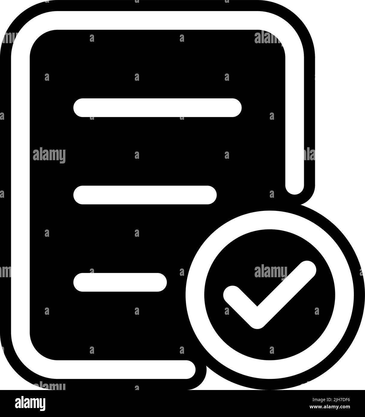 Symbol für die Überprüfung der basisbenutzeroberfläche Stock Vektor