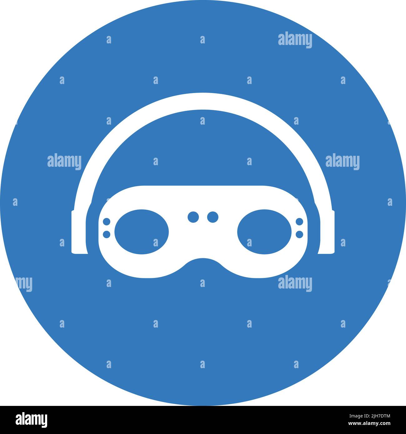 Augmented, Brille, Headset-Symbol – einfache editierbare Vektor-EPS-Datei. Stock Vektor