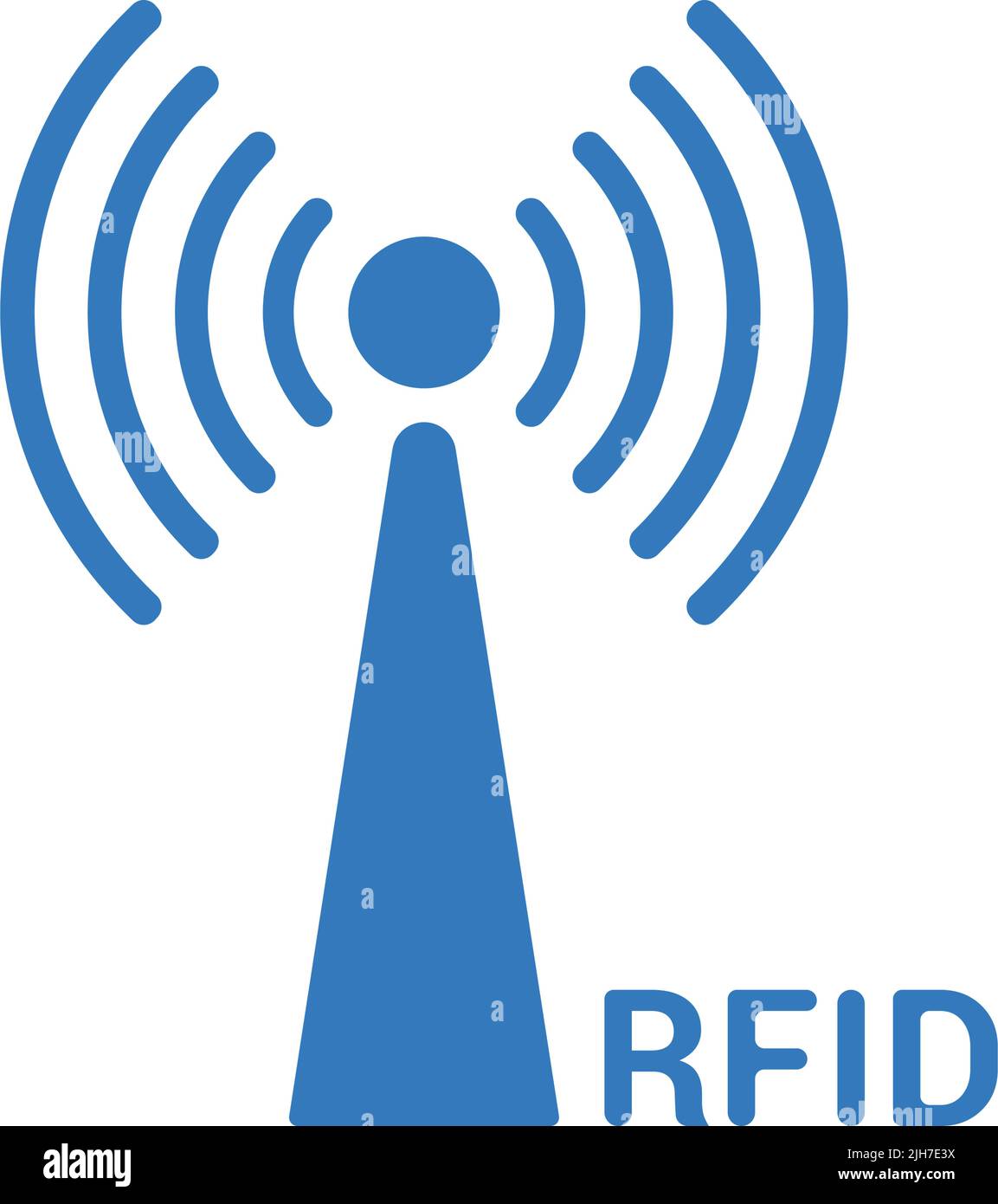 Das Symbol für Frequenz, Radio und rfid-Signal ist auf weißem Hintergrund isoliert. Verwendung für Grafik- und Webdesign oder kommerzielle Zwecke. Vektor-EPS-Datei. Stock Vektor