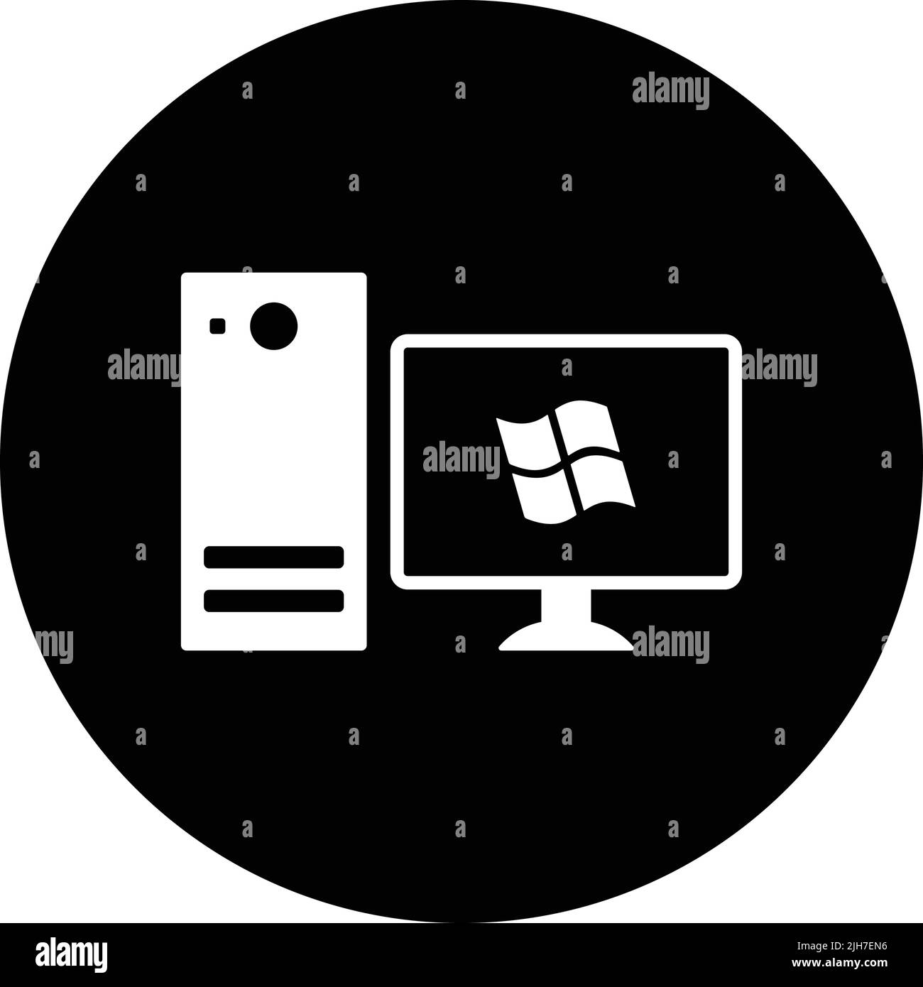 Computer, Desktop, Monitor, pc-Symbol - Verwenden Sie für kommerzielle Zwecke, Printmedien, Web oder jede Art von Design-Projekten. Vektor-EPS-Datei. Stock Vektor