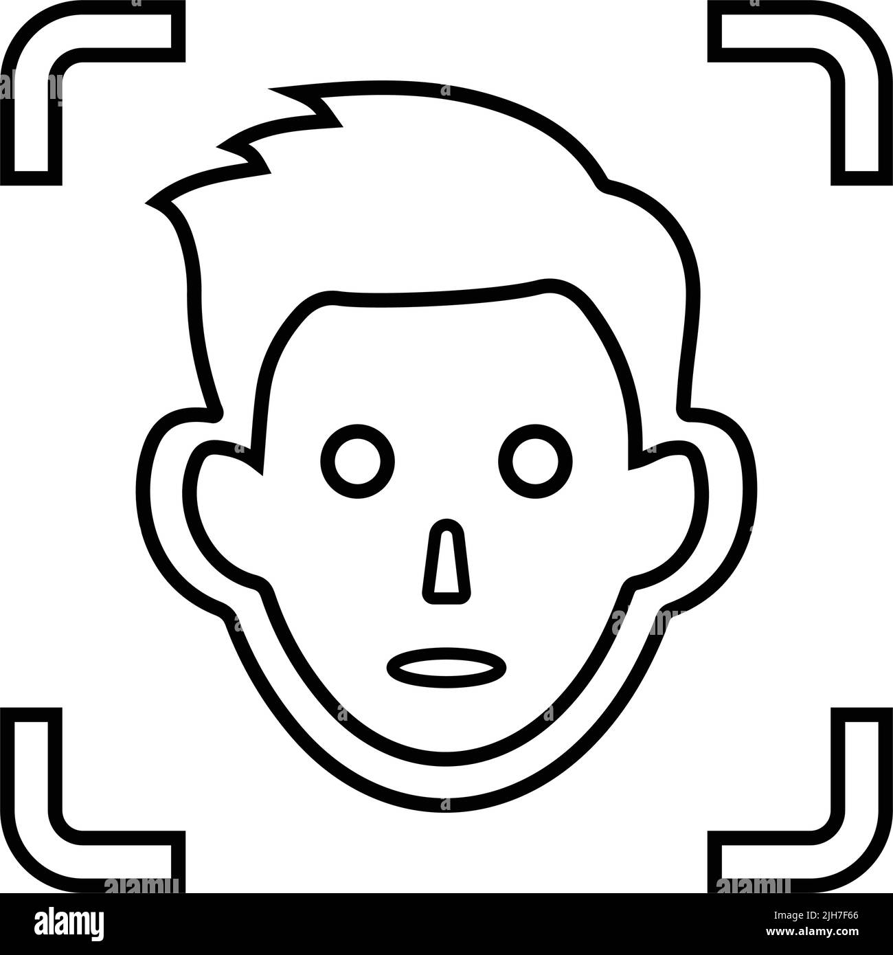 Gesicht, entsperren, Scan-Symbol - perfekte Verwendung für die Gestaltung und Entwicklung von Websites, gedruckten Dateien und Präsentationen, Werbematerialien und vieles mehr. Vec Stock Vektor