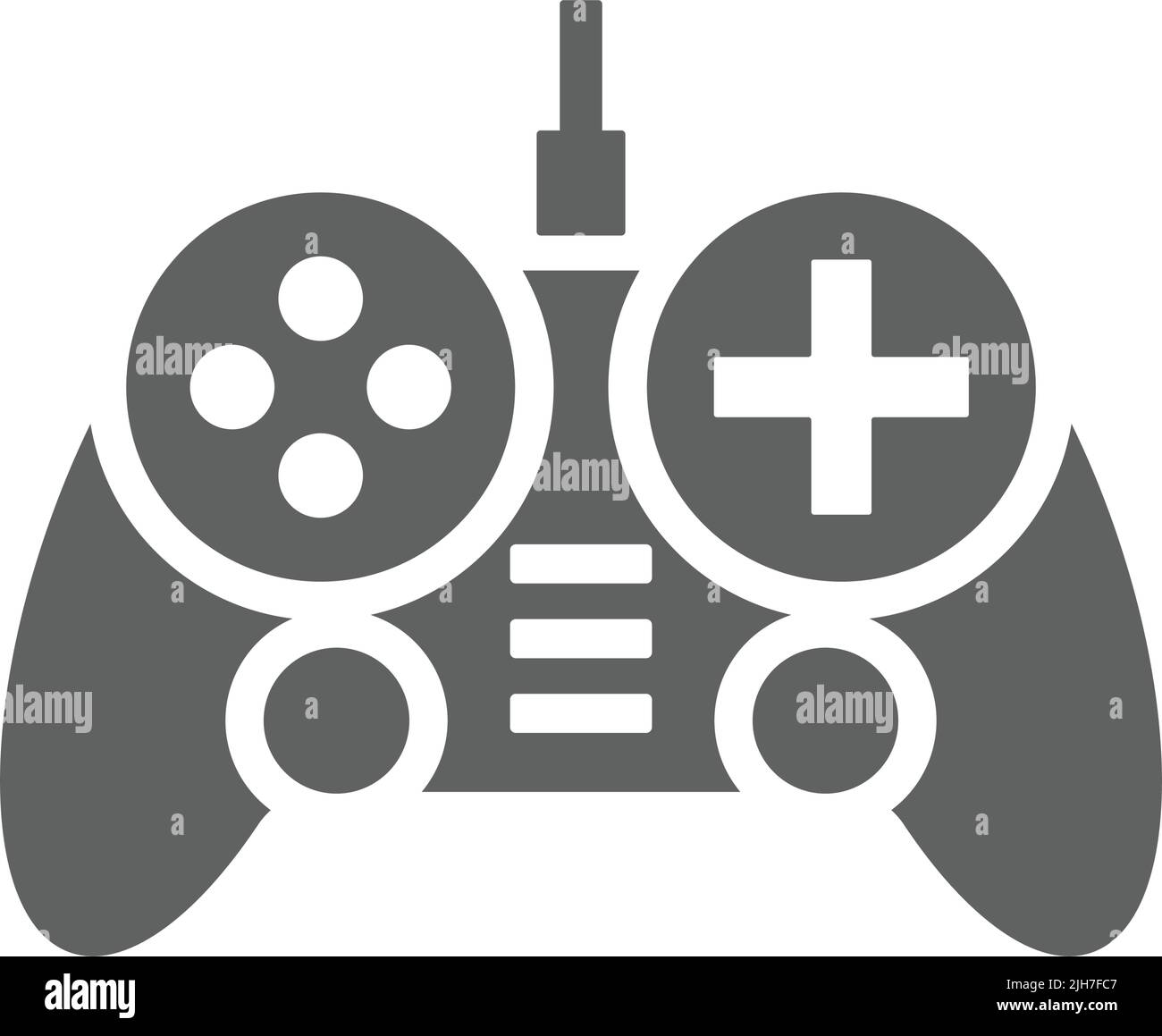 Spiel, Controller, PlayStation-Symbol - perfekt für die Gestaltung und Entwicklung von Websites, gedruckten Dateien und Präsentationen, Werbematerialien und man Stock Vektor