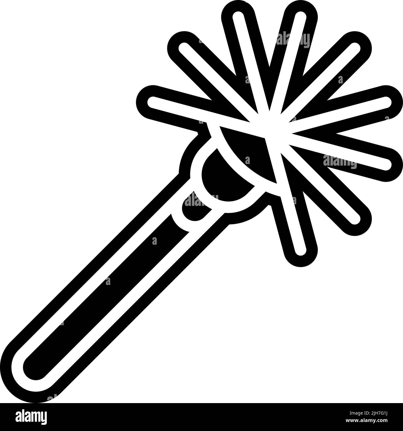 Symbol für die Reinigung der Toilettenbürste des eps Stock Vektor