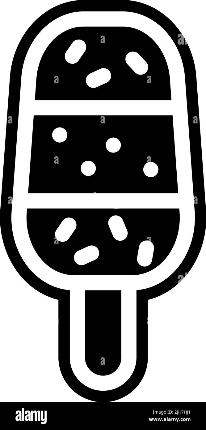 Symbol „Popsicle“ für Lebensmittel Stock Vektor